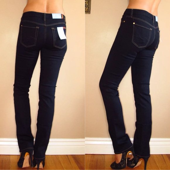 7 for all mankind high waist straight leg